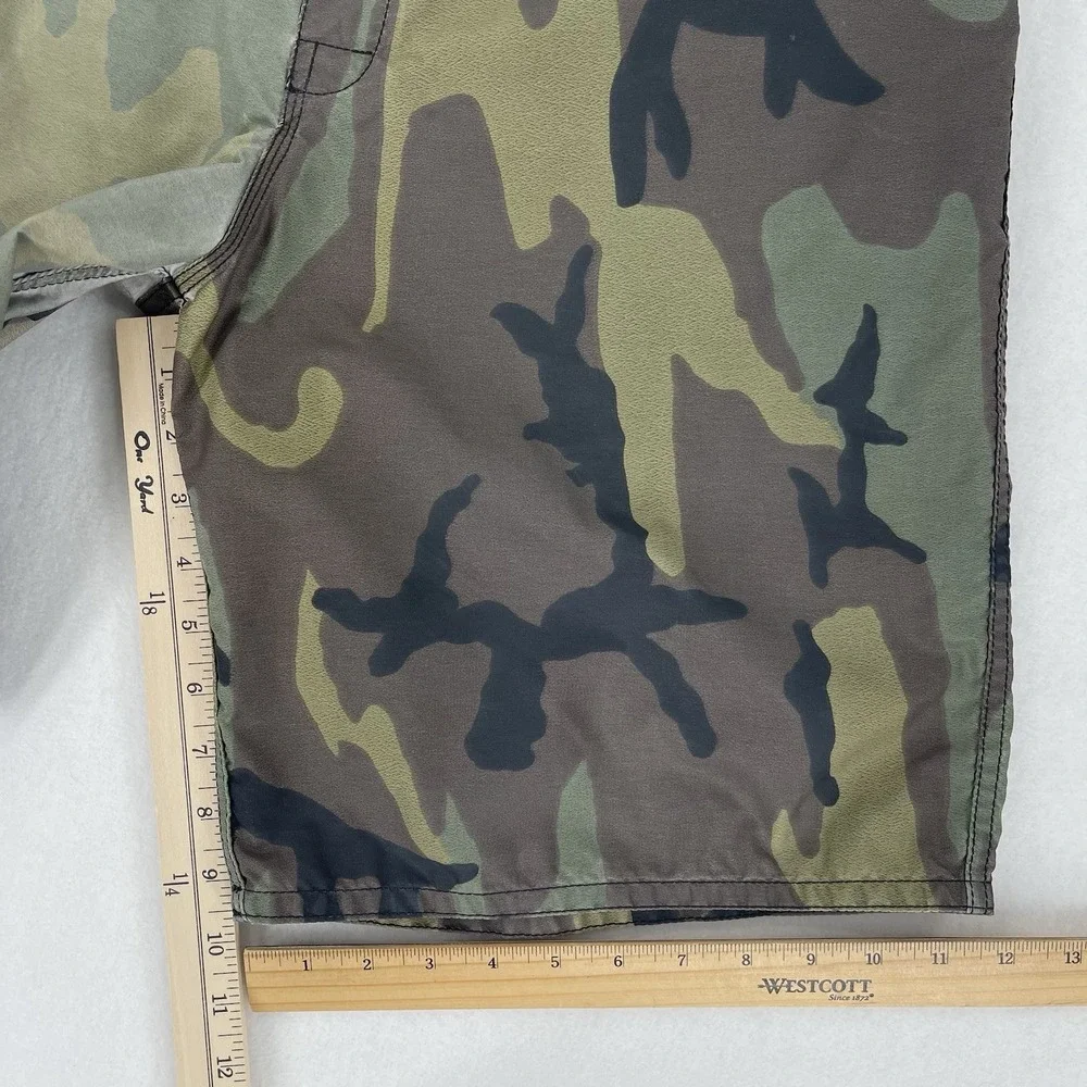 Birdwell Beach Britches Board Shorts Mens 34 Camo Texas Nylon Surf Swim Trunks